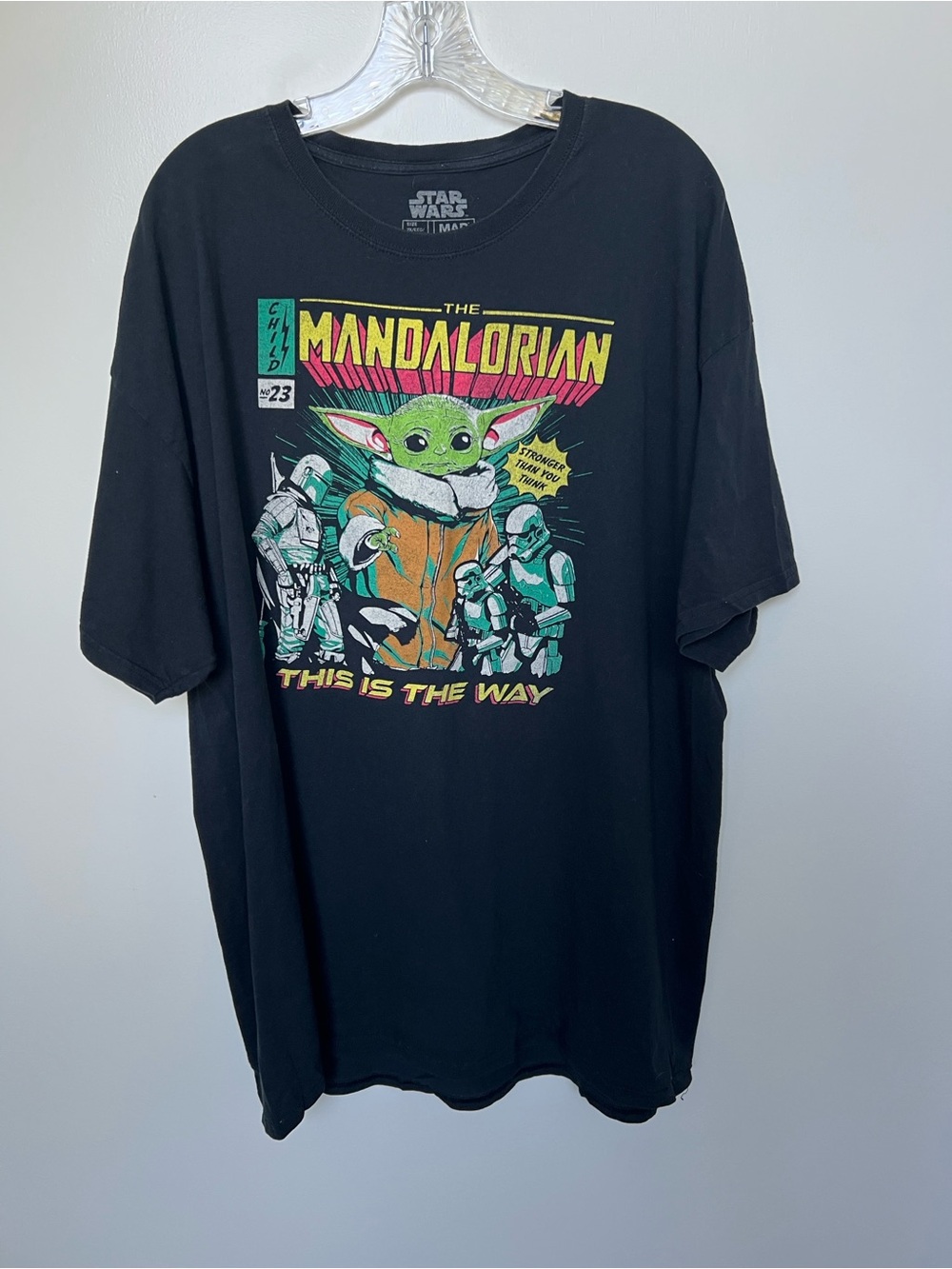 Star Wars Black The Mandalorian Grogu Graphic Tee shirt